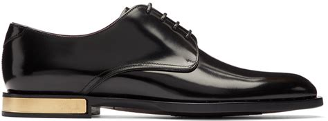 Dolce & Gabbana: Black Spazzolato Naples Derbys 